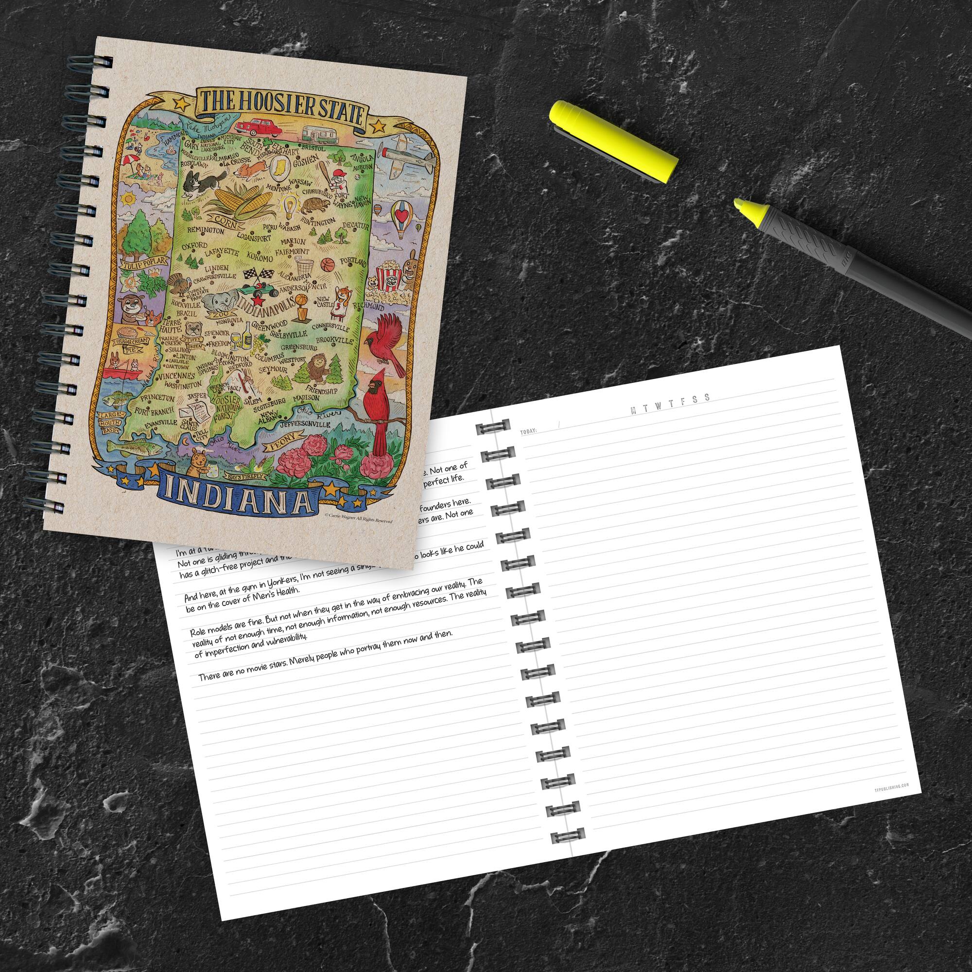 TF Publishing Indiana State Map Journal